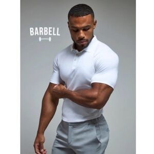Barbell Body Con Polo 2XL stretch fit Gently worn 88% polyester/12% spandex